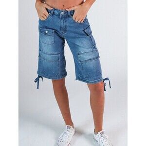 Madden girl Denim Cargo Shorts – Utility Pockets, Loose Fit, skater jorts size 5
